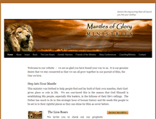 Tablet Screenshot of mantlesofglory.org